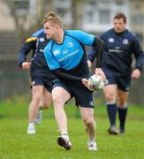 2 April 2012; Leinster's Jamie Heaslip in action during squad training ahead of their side's Heineken Cup Quarter-Final game against Cardiff Blues on Saturday. Leinster Rugby Squad Training. UCD, Belfield, Dublin. Picture credit: Brendan Moran / SPORTSFILE