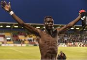 28 July 2017; Ishmahil Akinade, of Bohemians celebrates at the end of the SSE Airtricity League Premier Division match between Shamrock Rovers and Bohemians at Tallaght Stadium, Tallaght, in Co. Dublin. Photo by David Maher/Sportsfile