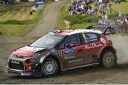 29 July 2017; Khalid Al of Qassimi United Arab Emirates and Chris Patterson of Great Britain compete in their Citro‘n Total Abu Dhabi WRT Citro‘n C3 WRC during Special Stage 16 of the Neste Rally Finland in Ouninpohja, Finland. Photo by Philip Fitzpatrick/Sportsfile