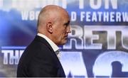 28 July 2017; Barry McGuigan at the weighs in at the Europa Hotel in Belfast. Photo by Ramsey Cardy/Sportsfile