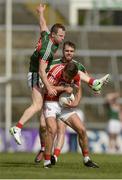 22 July 2017; Mark Collins of Cork in action against Colm Boyle of Mayo during the GAA Football All-Ireland Senior Championship Round 4A match between Cork and Mayo at Gaelic Grounds in Co. Limerick. Photo by Piaras Ó Mídheach/Sportsfile