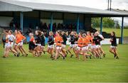 29 July 2017; Armagh players warm-up before the TG4 All Ireland Senior Championship Qualifier match between Armagh and Westmeath at Lannleire GFC, Dunleer in Louth. Photo by Sam Barnes/Sportsfile
