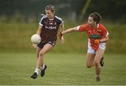29 July 2017; Johanna Maher of Westmeath in action against Clodagh McCambridge of Armagh during the TG4 All Ireland Senior Championship Qualifier match between Armagh and Westmeath at Lannleire GFC, Dunleer in Louth. Photo by Sam Barnes/Sportsfile