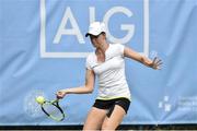 29 July 2017; Sinead Lohan of Ireland in action against Jodie Burrage of England during Women's Singles final match at the AIG Irish Open Tennis Championships at Fitzwilliam Lawn Tennis Club, in Winton Road, Ranelagh, Dublin. Photo by Matt Browne/Sportsfile