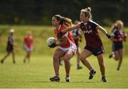 29 July 2017; Sharon Reel of Armagh in action against Aileen Martin of Westmeath during the TG4 All Ireland Senior Championship Qualifier match between Armagh and Westmeath at Lannleire GFC, Dunleer in Louth. Photo by Sam Barnes/Sportsfile