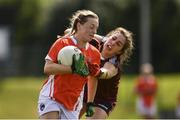 29 July 2017; Aimee Mackin of Armagh in action against Amie Giles of Westmeath during the TG4 All Ireland Senior Championship Qualifier match between Armagh and Westmeath at Lannleire GFC, Dunleer in Louth. Photo by Sam Barnes/Sportsfile
