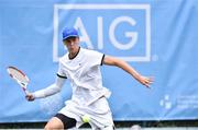 29 July 2017; Peter Kobelt of USA in action against Adrien Bossel of Switzerland during their Men's singles finals match at the AIG Irish Open Tennis Championships at Fitzwilliam Lawn Tennis Club, in Winton Road, Ranelagh, Dublin. Photo by Matt Browne/Sportsfile