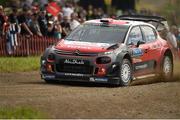 29 July 2017; Kris Meeke of Great Britain and Paul Nagle of Ireland compete in their Citro‘n Total Abu Dhabi WRT Citro‘n C3 WRC during Special Stage 19 of the Neste Rally Finland in Ouninpohja, Finland. Photo by Philip Fitzpatrick/Sportsfile