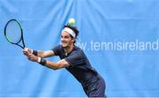 29 July 2017; Adrien Bossel of Switzerland in action against Peter Kobelt of USA during their Men's singles finals match at the AIG Irish Open Tennis Championships at Fitzwilliam Lawn Tennis Club, in Winton Road, Ranelagh, Dublin. Photo by Matt Browne/Sportsfile