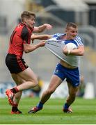 29 July 2017; Dermot Malone of Monaghan in action against Conor Maginn of Down during the GAA Football All-Ireland Senior Championship Round 4B match between Down and Monaghan at Croke Park in Dublin. Photo by Piaras Ó Mídheach/Sportsfile