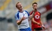 29 July 2017; Ryan McAnespie of Monaghan reacts after kicking a wide during the GAA Football All-Ireland Senior Championship Round 4B match between Down and Monaghan at Croke Park in Dublin. Photo by Piaras Ó Mídheach/Sportsfile