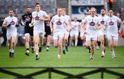 29 July 2017; Kildare players run out ahead of the GAA Football All-Ireland Senior Championship Round 4B match between Armagh and Kildare at Croke Park in Dublin. Photo by Stephen McCarthy/Sportsfile