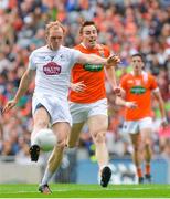 29 July 2017; Keith Cribbin of Kildare in action against Charlie Vernon of Armagh during the GAA Football All-Ireland Senior Championship Round 4B match between Armagh and Kildare at Croke Park in Dublin. Photo by Piaras Ó Mídheach/Sportsfile