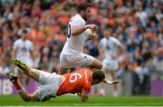 29 July 2017; Fergal Conway of Kildare in action against Brendan Donaghy of Armagh during the GAA Football All-Ireland Senior Championship Round 4B match between Armagh and Kildare at Croke Park in Dublin. Photo by Piaras Ó Mídheach/Sportsfile