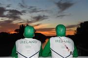 29 July 2017; Team Ireland athletes before the European Youth Olympic Festival 2017 Closing Ceremony, in Gyor, Hungary. Photo by Eóin Noonan/Sportsfile