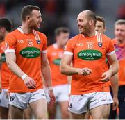 29 July 2017; Oisín Lappin, left, and Ciarán McKeever of Armagh following the GAA Football All-Ireland Senior Championship Round 4B match between Armagh and Kildare at Croke Park in Dublin. Photo by Stephen McCarthy/Sportsfile
