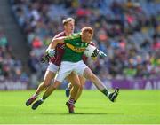 30 July 2017; Johnny Buckley of Kerry in action against Gary O'Donnell of Galway during the GAA Football All-Ireland Senior Championship Quarter-Final match between Kerry and Galway at Croke Park in Dublin. Photo by Ray McManus/Sportsfile