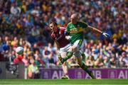 30 July 2017; Kieran Donaghy of Kerry shoots to score his side's first goal of the game during the GAA Football All-Ireland Senior Championship Quarter-Final match between Kerry and Galway at Croke Park in Dublin. Photo by Ramsey Cardy/Sportsfile