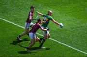 30 July 2017; Kieran Donaghy of Kerry beats Liam Silke and David Walsh, left, of Galway on his way to scoring his side's first goal during the GAA Football All-Ireland Senior Championship Quarter-Final match between Kerry and Galway at Croke Park in Dublin. Photo by Stephen McCarthy/Sportsfile