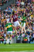 30 July 2017; Damien Comer of Galway in action against Mark Griffin, right, and Peter Crowley, 5, of Kerry during the GAA Football All-Ireland Senior Championship Quarter-Final match between Kerry and Galway at Croke Park in Dublin. Photo by Ray McManus/Sportsfile