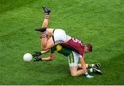 30 July 2017; Johnny Buckley of Kerry in action against Gary O'Donnell of Galway during the GAA Football All-Ireland Senior Championship Quarter-Final match between Kerry and Galway at Croke Park in Dublin. Photo by Stephen McCarthy/Sportsfile