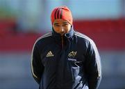 4 April 2012; Munster's Simon Zebo sits out squad training ahead of their Heineken Cup Quarter-Final game against Ulster on Sunday. Munster Rugby Squad Training, Thomond Park, Limerick. Picture credit: Diarmuid Greene / SPORTSFILE