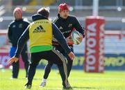 4 April 2012; Munster's Felix Jones in action during squad training ahead of their Heineken Cup Quarter-Final game against Ulster on Sunday. Munster Rugby Squad Training, Thomond Park, Limerick. Picture credit: Diarmuid Greene / SPORTSFILE
