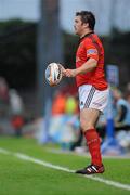 31 March 2012; Damien Varley, Munster, prepares to take a line-out throw. Celtic League, Munster v Leinster, Thomond Park, Limerick. Picture credit: Diarmuid Greene / SPORTSFILE
