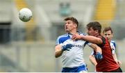 29 July 2017; Darren Hughes of Monaghan in action against Peter Turley of Down during the GAA Football All-Ireland Senior Championship Round 4B match between Down and Monaghan at Croke Park in Dublin. Photo by Piaras Ó Mídheach/Sportsfile