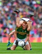 30 July 2017; Johnny Buckley of Kerry is tackled by Gary O'Donnell of Galway during the GAA Football All-Ireland Senior Championship Quarter-Final match between Kerry and Galway at Croke Park in Dublin. Photo by Ramsey Cardy/Sportsfile
