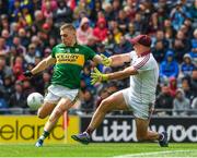 30 July 2017; Peter Crowley of Kerry has his shot on goal saved by Galway goalkeeper Bernard Power during the GAA Football All-Ireland Senior Championship Quarter-Final match between Kerry and Galway at Croke Park in Dublin. Photo by Ray McManus/Sportsfile
