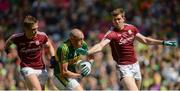 30 July 2017; Kieran Donaghy of Kerry in action against Liam Silke, left, and David Walsh of Galway during the GAA Football All-Ireland Senior Championship Quarter-Final match between Kerry and Galway at Croke Park in Dublin. Photo by Piaras Ó Mídheach/Sportsfile