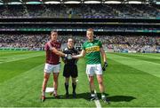 30 July 2017; Team captains Gary O'Donnell of Galway and Johnny Buckley of Kerry shake hands ahead of the GAA Football All-Ireland Senior Championship Quarter-Final match between Kerry and Galway at Croke Park in Dublin. Photo by Ramsey Cardy/Sportsfile