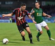31 July 2017; Rob Cornwall of Bohemians in action against Achille Campion of Cork City during the SSE Airtricity League Premier Division match between Cork City and Bohemians at Turners Cross, in Cork. Photo by David Maher/Sportsfile