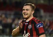31 July 2017; George Poynton of Bohemians celebrates after the SSE Airtricity League Premier Division match between Cork City and Bohemians at Turners Cross, in Cork. Photo by David Maher/Sportsfile