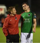 31 July 2017; A dejected Conor McCarthy of Cork City and Liam Kearney at the end of the SSE Airtricity League Premier Division match between Cork City and Bohemians at Turners Cross, in Cork. Photo by David Maher/Sportsfile