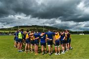 1 August 2017; The Leinster squad in a huddle during an open training session at Arklow RFC in Arklow, Co Wicklow. Photo by Ramsey Cardy/Sportsfile