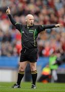 7 April 2012; Referee Martin Duffy. All-Ireland Colleges Senior Football Championship Final, St. Mary's, Edenderry, Co. Offaly v St. Michael's, Enniskillen, Co. Fermanagh, Croke Park, Dublin. Picture credit: Ray McManus / SPORTSFILE