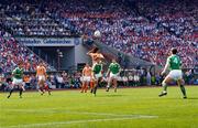 18 June 1988; Kevin Moran of Republic of Ireland in action against Ruud Gullit of Netherlands during the UEFA European Football Championship Finals Group B match between Republic of Ireland and Netherlands at Parkstadion in Gelsenkirchen, Germany. Photo by Ray McManus/Sportsfile