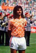 18 June 1988; Ruud Gullit of Netherlands during the UEFA European Football Championship Finals Group B match between Republic of Ireland and Netherlands at Parkstadion in Gelsenkirchen, Germany. Photo by Ray McManus/Sportsfile