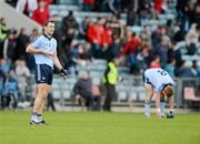 8 April 2012; Denis Bastick, left and John Cooper, Dublin, at the end of the game. Allianz Football League Division 1, Round 7, Cork v Dublin, Pairc Ui Chaoimh, Cork. Picture credit: David Maher / SPORTSFILE