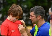 1 August 2017; Rob Kearney of Leinster with supporters during an open training session at Arklow RFC in Arklow, Co Wicklow. Photo by Ramsey Cardy/Sportsfile