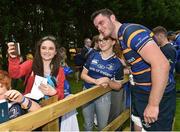1 August 2017; James Ryan of Leinster meets supporters during an open training session at Arklow RFC in Arklow, Co Wicklow. Photo by Ramsey Cardy/Sportsfile