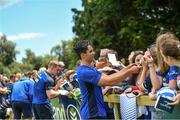 1 August 2017; Joey Carbery of Leinster with supporters during an open training session at Arklow RFC in Arklow, Co Wicklow. Photo by Ramsey Cardy/Sportsfile