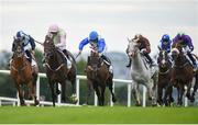 1 August 2017; Riven Light, second from left, with Declan McDonogh up, on their way to winning the Colm Quinn BMW Mile Handicap during the Galway Races Summer Festival 2017 at Ballybrit, in Galway. Photo by Cody Glenn/Sportsfile