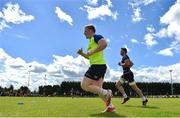 1 August 2017; James Tracy, left, and James Ryan of Leinster during an open training session at Arklow RFC in Arklow, Co Wicklow. Photo by Ramsey Cardy/Sportsfile