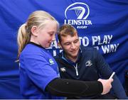 2 August 2017; Doireann Killoran with Ross Molony during the Bank of Ireland Leinster Rugby Summer Camp at Gorey RFC in Gorey, Co Wexford. Photo by Matt Browne/Sportsfile