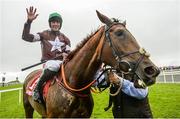 2 August 2017; Davy Russell celebrates on Balko Des Flos after winning the The Tote.com Galway Plate during the Galway Races Summer Festival 2017 at Ballybrit, in Galway. Photo by Cody Glenn/Sportsfile