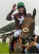 2 August 2017; Davy Russell celebrates on Balko Des Flos after winning the The Tote.com Galway Plate during the Galway Races Summer Festival 2017 at Ballybrit, in Galway. Photo by Cody Glenn/Sportsfile