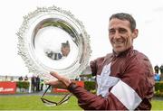 2 August 2017; Davy Russell celebrates with the Galway Plate after winning The Tote.com Galway Plate on Balko Des Flos during the Galway Races Summer Festival 2017 at Ballybrit, in Galway. Photo by Cody Glenn/Sportsfile